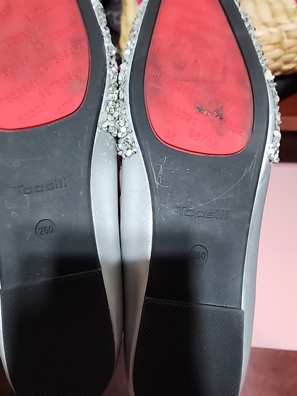 Womens Rhinstone Flats. 260/ Us 9.5 - Picture 5 of 9